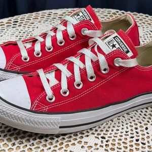 Converse Red Canvas Sneakers